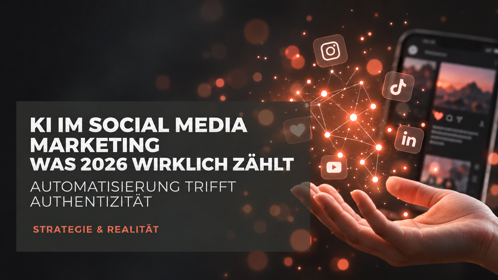 KMU-Inhaber plant Social-Media-Content mit KI-Unterstützung